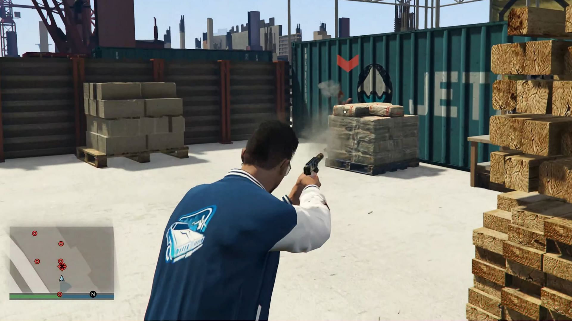 Take out the boss to complete the task (Image via YouTube/GTA Series Videos)